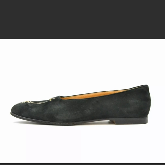 🥳HP🥳Hermes Authentic BlackSuede Flats size 5.5 - Picture 2 of 11